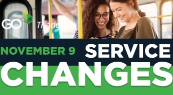 November Service Changes, young women riding the bus